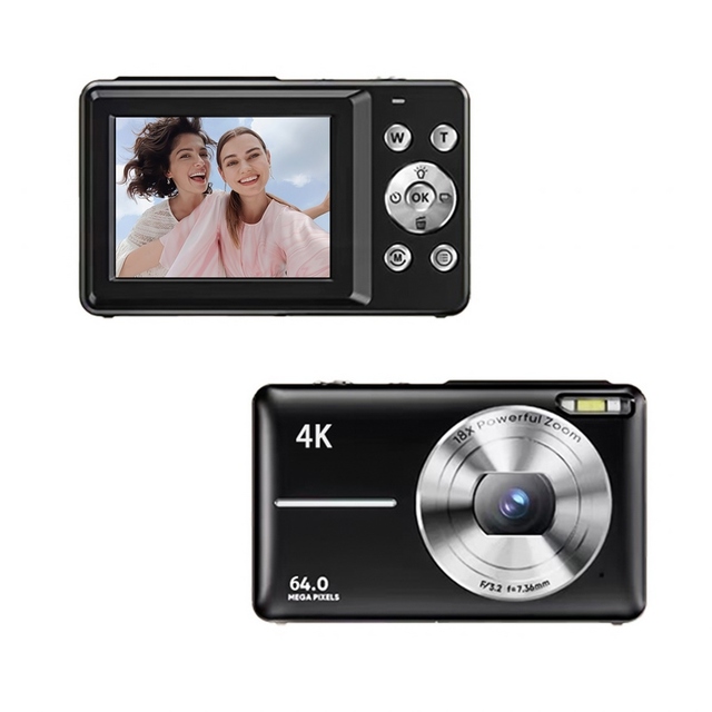 4K 30FPS 64MP Digital Video Camera 2.4 Inch Screen 18X Digital Zoom Digital Camera