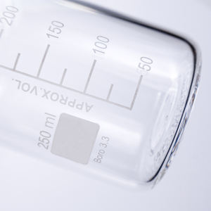 कस्टम प्रयोगशाला कंटेनर मोटी दीवार गोल स्पष्ट एम्बर बोरोसिलिकेट ग्लास रिएजेंट भंडारण बोतलें नीले स्क्रू कैप के साथ - Product Image 5