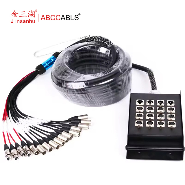Low Noise 2-48 Channels 99.99% OFC PVC Jacket Foil Shielded XLR Male Female 1080P Computer Audio Snake Multicore Cable
