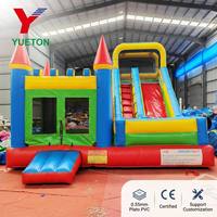 Château Gonflable Commercial 2026 avec Toboggan Double - Structure de Saut Durable en PVC Plato 0,55 mm pour Location Événementielle