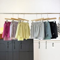 Celana Lari Unisex Plus Size 2-in-1 dengan Lapisan Dalam Cepat Kering dan Bernapas, Bahan Penyerap Keringat untuk Musim Panas