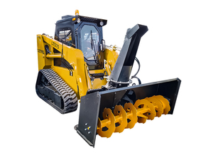 Pabrik Cina selip Steer Loader salju Sweeper crawler <span class=keywords><strong>Skid</strong></span> steer loader track Loader dengan pelempar salju - Product Image 6