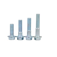 Boulons à bride hexagonale en acier au carbone classe 4.8 et 6.8, zingués (avec rondelle intégrée) - Tailles M5-M12 - GB5787 (Finition bleu-blanc)
