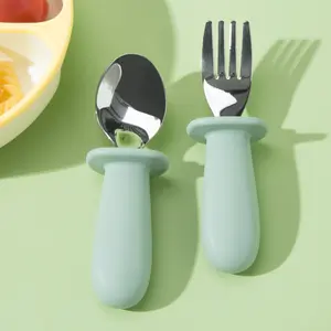 KEAN Kids Dining Silicone Baby Cup Bib Spoon Plate Bowl Golden Supplier Silicone Bowl Baby Spoon And Fork