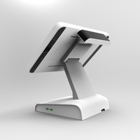 Sistema POS Todo en Uno de Alta Calidad con Pantalla Táctil Capacitiva de 15.6 Pulgadas y 10 Puntos, VFD/LED de 8 Dígitos, con Software POS Gratuito para Comercio Minorista