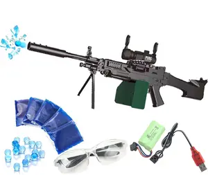 Pistola de juguete eléctrica M249 para niños, juguete de bola de Gel, para actividades al aire libre, 2022