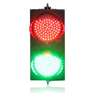 Semaforo ไวด์เวย์ 200 มม. สองส่วน ac220v DC12V สีแดงและสีเขียว LED สัญญาณไฟจราจร