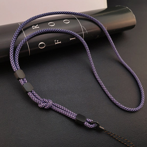 Long-style Hanger Cord Adjustable Woven <b>Polyester</b> <b>Lanyard</b> Necklace With Simple Dual-Function Detachable Hanging Cord - Product Image 3