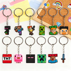 <span class=keywords><strong>Porte</strong></span>-clés et accessoires de jeu Pixel Minecrafts, pendentifs, marchandises de films et de séries TV, <span class=keywords><strong>porte</strong></span>-clés personnalisables, vente en gros DIY - Product Image 1
