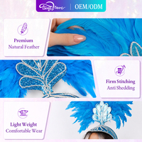 Accesorios de Disfraces para Carnaval, Halloween y Representaciones Escénicas: Tocados de Plumas Suaves y Esponjosas Multicolores en Oferta