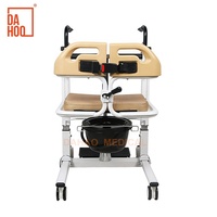 Chaise de transfert médicale hydraulique en acier pour personnes âgées, fauteuil roulant pour patients âgés, capacité de 100 kg pour usage domestique