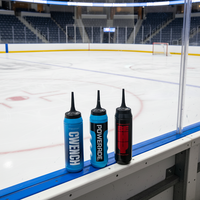Bouteille de sport de hockey sur glace de 1000 ml avec bouchon à vis, grande capacité, paille longue, anti-fuite, écologique, sans BPA, compatible lave-vaisselle