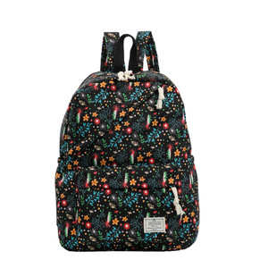 Floral print <b>large</b> capacity lightweight <b>backpack</b> adjustable shoulder straps breathable double shoulder bag daily commute - Product Image 3