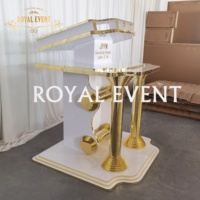Púlpito de Iglesia acrílico de diseño moderno para eventos de boda Podio decorativo para fiesta otras decoraciones de boda