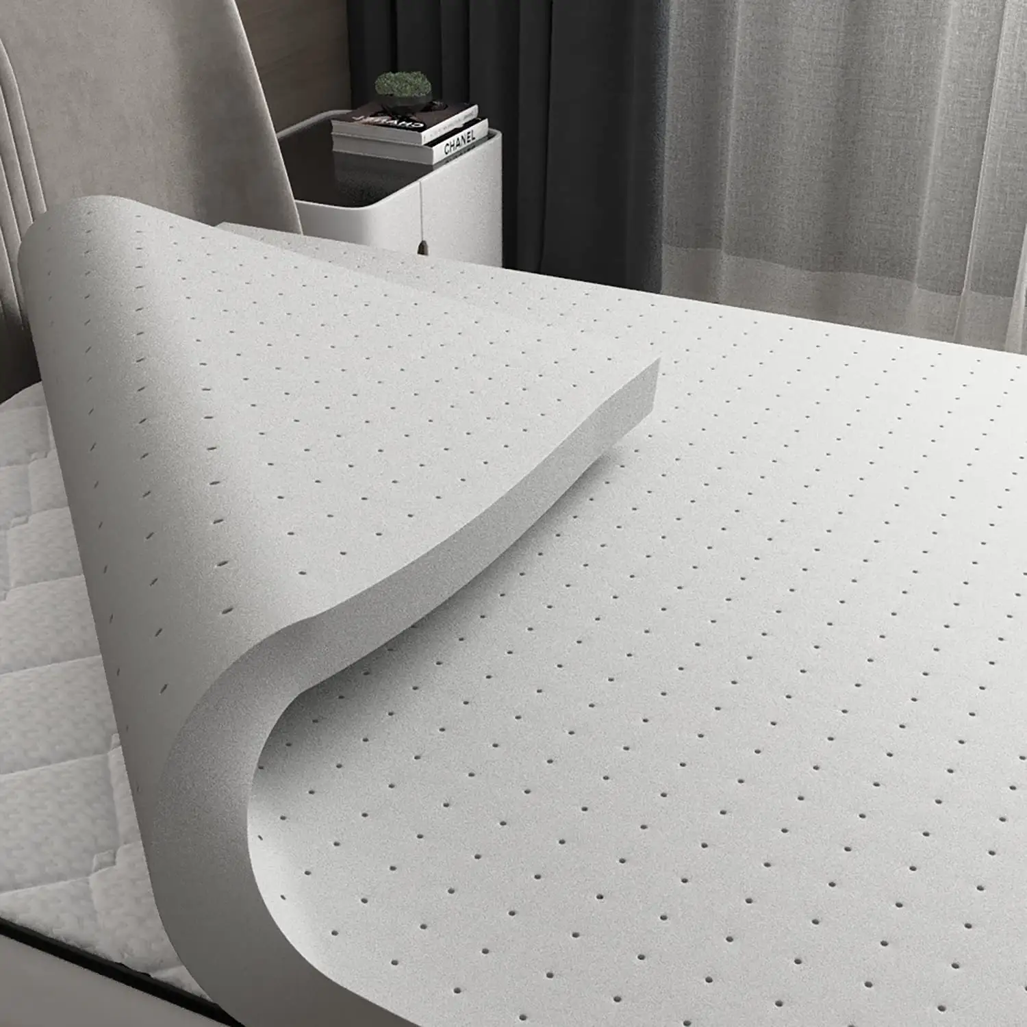 Bed Mattress Topper Pads Bamboo 3 Inch Cooling Memory Foam Queen King Size Home Furniture mattress pad Modern foam Topper