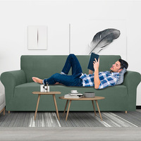 Dehnbarer Rutschfester Sofabezug Loveseat-Überzug Elastischer Boden Karierter Jacquard Polyester/Spandex Sofabezüge für Haustiere