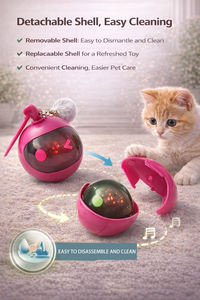 Balle sonore électrique pour animaux <span class=keywords><strong>de</strong></span> compagnie, jouet interactif stimulant <span class=keywords><strong>l</strong></span>'instinct <span class=keywords><strong>de</strong></span> chasse, balle sonore pour <span class=keywords><strong>chat</strong></span> et chien d'intérieur - Product Image 3