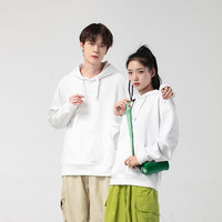 Sweat à capuche de Couple blanc pur, grande taille, vêtements équestres, pull à manches longues unisexe avec poche