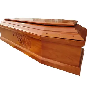 Hot Sale Italy Standard Paulownia Veneer Wood Casket Funeral Product Wholesale by Supplier Tmall Wood