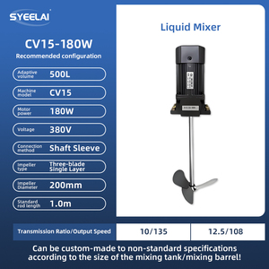 CV Serie <span class=keywords><strong>Mixer</strong></span> 380V 500L Hoge-efficiëntie <span class=keywords><strong>Mixer</strong></span> voor het mengen van chemische vloeistoffen of meststoffen, laag geluidsniveau, 135RPM, industriële <span class=keywords><strong>mixer</strong></span> - Product Image 1