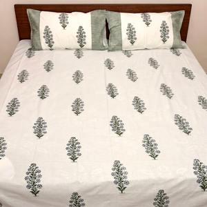 Elegante Juego de Ropa de Cama de Primavera, 100% Algodón, 200 Hilos, Estampado a Mano, Transpirable, Duradero, Desechable, Floral, de Lujo Ligero y Ecológico - Product Image 1