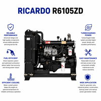 Moteur diesel industriel Weifang Ricardo série R6105 R6105ZD 84 kW 1500 tr/min 114 CV turbo pour groupe électrogène