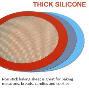 Tapis de cuisson rond en silicone antiadhésif, tapis de cuisson en silicone pour moule à gâteau, pour la cuisson de gâteaux, pizzas, tartes, pains, macarons - Product Image 3