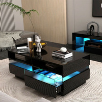 Vente en gros de table basse design table basse en bois naturel de salon avec tiroirs de rangement fournisseur de tables