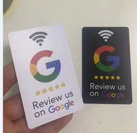 Carte de contrôle d'accès Google Smart PVC RFID NFC avec mini étiquette Modèle ISO 13.56MHz pour adhésion professionnelle et hôtel Puce 1K