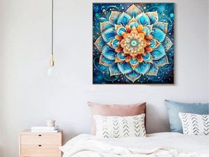 Kit Pittura Diamante Fai-da-Te con <span class=keywords><strong>Mandala</strong></span> Blu per Principianti, Arte Diamante per Decorazione Murale - Product Image 2