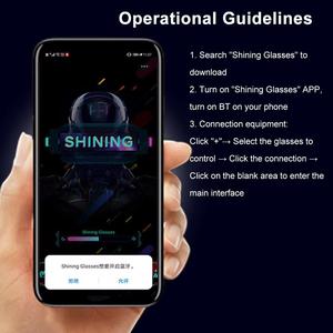 Vente chaude <span class=keywords><strong>LED</strong></span> Lunettes Light-Up EL Wire Neon Rave Glowing Scary Shades pour Halloween Party Masques - Product Image 5