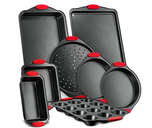 Oferta Especial en Amazon Juego de 10 Piezas para Hornear con Asas de Silicona Bandeja de Horno Lámina para Hornear Molde para Muffins y Molde para Pizza - Product Image 6