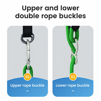 Siège de balançoire de sécurité pour enfants Ropecube - Hauteur réglable, balançoire d'intérieur/extérieur avec ceinture de sécurité pour jardin