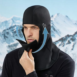 Masque de sport d'hiver magnétique en polaire coupe-vent pour le ski, la randonnée, le cyclisme – Protection faciale et couvre-tête extérieur anti-froid - Product Image 1