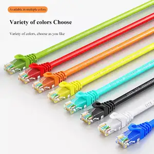 Rj45 colokan kabel jaringan Ethernet 3m kabel Patch kucing 5e 3ft kabel Patch biru konektor berlapis emas