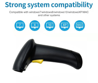 Pistolet de lecture de codes-barres filaire USB JINGXIN 1D 2D pour supermarché