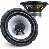Speaker Mobil Coaxial 6.5" Populer, Tweeter Dome Sutra, Mid Bass Cone Kertas, Daya Maksimum 120W, 4 Ohm, 12V, Universal