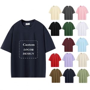 เสื้อยืดโอเวอร์ไซส์ทรงหลวม คอตตอน 100% คุณภาพสูง หนัก 280 กรัม พิมพ์ลายปักตามสั่ง ระบายอากาศได้ดี สำหรับผู้ชาย - Product Image 1