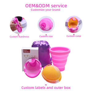 Disque menstruel réutilisable en silicone de grande taille, nouveau style, violet - Product Image 5