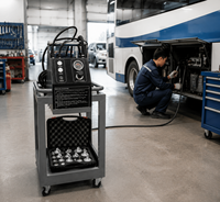 Machine de purge de freins en acier Amsxzo HY-5001 DC12V, échangeur de liquide de frein automatique, équipement d'atelier pour le rinçage du système de freinage des véhicules