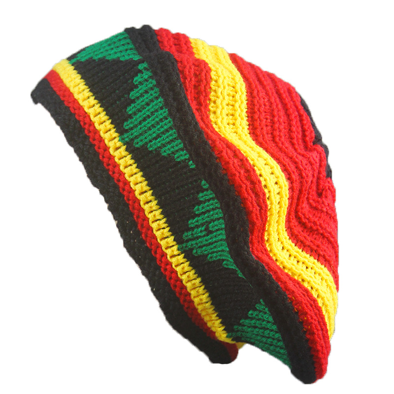 Topi Rajut Model Jamaika, Topi Baret Rajut Model Rasta Buatan Tangan