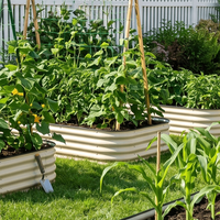 Bac de plantation surélevé, grands bacs de jardinage, jardinières surélevées galvanisées pour légumes