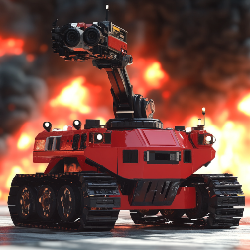 Advanced Smart FireFighting Robot with Remote Control Track Chassis for Industrial Use Construction Machinery Parts