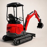 Mini-excavatrice sur chenilles Hanhui de 2,0 tonnes pour l'agriculture, livraison gratuite, certifiée CE EPA, faible coût d'entretien