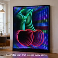 Lettres lumineuses LED 3D en acrylique holographique ABS 50W-60W, design personnalisable pour la décoration de bureau, 3000-5000 Lux