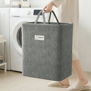 Cesto de <span class=keywords><strong>Ropa</strong></span> <span class=keywords><strong>Sucia</strong></span> Plegable de Gran Tamaño, de Plástico para el Hogar, con Diseño a Cuadros de Tela de Algodón y Lino, para Almacenamiento de Juguetes - Product Image 3