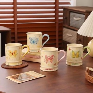 Mm Vlinderstrik Mok Met Souvenir Paar Keramische Beker Schattige Crème Vlinder Koffiekopje Meisje Hart Ontbijt Melk Mok - Product Image 1