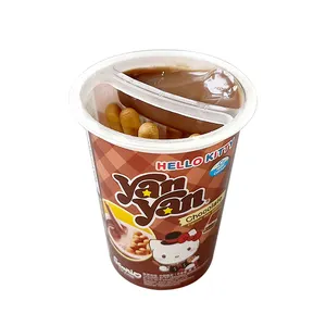 Food Grade 125 ml 4 oz disposable with aluminium foil sealing film IML plastic cups for biscuit sticks and jam