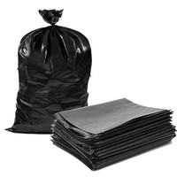 Revêtement de poubelle en plastique PE HDPE noir recyclé robuste grands sacs poubelle portables sacs à ordures plats pour usage domestique