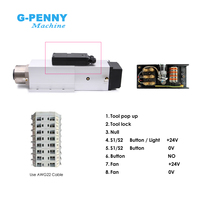 G-Penny 4.5kw ISO30 ATC Spindle, Mandrin à Changement d'Outil Automatique, 220v / 380v, Refroidi par Air, Remplace le Mandrin ATC GDZ 4.5kw pour le Travail du Bois